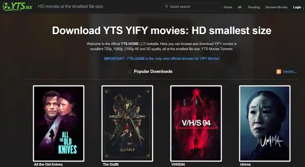 YIFY YIFY 2023, Movie Download, Hollywood, Hindi, Tamil, Telugu, Bollywood Movies Download